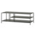 48" Gray Steel Coffee Table With Two Shelves