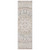 7' Ivory Grey Distressed Oversize Medallion Indoor Runner Rug