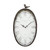 10.75 Oval Distressed Gunmetal Antique Bird Clock