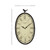 10.75 Oval Distressed Gunmetal Antique Bird Clock