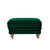 25" Hunter Green Velvet With Natural Tufted Cocktail Ottoman