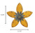 Antiqued Look Yellow And Gunmetal Flower Wall Decor