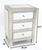 16 X 20.25 X 28.5 Silver 3 Drawer Modern Mirrored - End Table