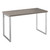 23.75" x 47.25" x 30" Dark Taupe Silver Particle Board Hollow Core Metal Computer Desk