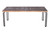 Natural Black 6 Wood 3 Iron Large Dining Table