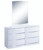 32" Exquisite White High Gloss Dresser