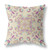 28" X 28" Off White And Purple Broadcloth Floral Throw Pillow
