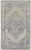 5' X 8' Blue And Ivory Floral Power Loom Distressed Area Rug