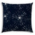 20" X 20" Navy And White Zippered Polyester Floral Throw Pillow Cover