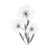 Silver And Blue Tri-Flower Metal Wall Decor