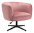 Gusto Glam Pink and Black Swivel Accent Chair