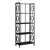 62" 4 Tier Bookcase BlackwithBlack Metal Etagere