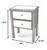 13.75 X 24 X 30.5 Silver Coastal 2 Drawer Mirrored - End Table