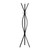 12" x 18" x 72" Black Metal Coat Rack