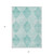 3' X 4' Teal Geometric Washable Non Skid Indoor Outdoor Area Rug