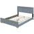 Gray Tufted Velvet Upholstered Queen Bed Frame
