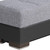 52" Gray Black Brown and Gray Chenille And Faux Leather Storage Ottoman