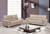 64'' X 36'' X 37'' Modern Beige Leather Sofa And Loveseat