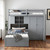 Gray Twin Over Twin Wood Bunk Bed With Drawers And Storage