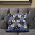 28x28 Gray Black Pink Blown Seam Broadcloth Floral Throw Pillow