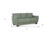 79" Watery Leather And Black Sofa