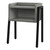 23" Rectangular Grey and Black Metal Accent Table
