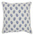 Blue and Ivory Bohemian Floral Throw Pillow