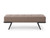 57" Taupe And Black Upholstered Upholstered Bedroom Bench