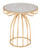 22" Gold And Brown Steel Round End Table