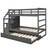 Gray Twin Over Twin Bunk Bed with Trundle