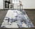 10' X 14' Blue Gray And Ivory Abstract Hand Woven Area Rug