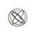 10" Gray Metal Abstract Contemporary Decorative Orb