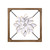 Wood Framed White Metal Flower Wall Decor