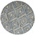 8' Blue Gray And Ivory Round Wool Geometric Tufted Handmade Area Rug