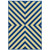 4' X 6' Navy Geometric Stain Resistant Indoor Outdoor Area Rug