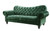91" X 37" X 39" Green Velvet Sofa
