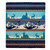 Queen Size Ultra Soft Blue Ski Mountain Handmade Woven Blanket
