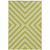 2' X 4' Green Geometric Stain Resistant Indoor Outdoor Area Rug