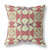 20"x20" Muted Magenta Yellow Zippered Suede Geometric Throw Pillow