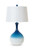 Set Of Two 30" Blue And White Ombre Table Lamps With White Empire Shade