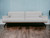 89" Gray And Black Leather Sofa