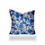 14" X 14" Blue And White Zippered Coastal Throw Indoor Outdoor Pillow Cover