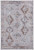 8' X 10' Gray Orange And Blue Geometric Power Loom Distressed Stain Resistant Area Rug