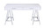 54" White Rectangular Writing Desk With Two Drawers