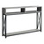 48" Rectangular GreywithBlack Metal Hall Console with 2 Shelves Accent Table