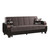 89" Gray Chenille Convertible Futon Sleeper Sofa And Toss Pillows With Storage