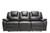 40" Contemporary Grey Leather Power Reclining Sofa