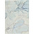3' X 4' Beige and Blue Abstract Washable Non Skid Indoor Outdoor Area Rug