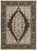 9' X 12' Brown Yellow And Green Wool Floral Hand Knotted Distressed Stain Resistant Area Rug With Fringe