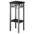 12" x 12" x 28" Black Silver Mdf Metal Accent Table